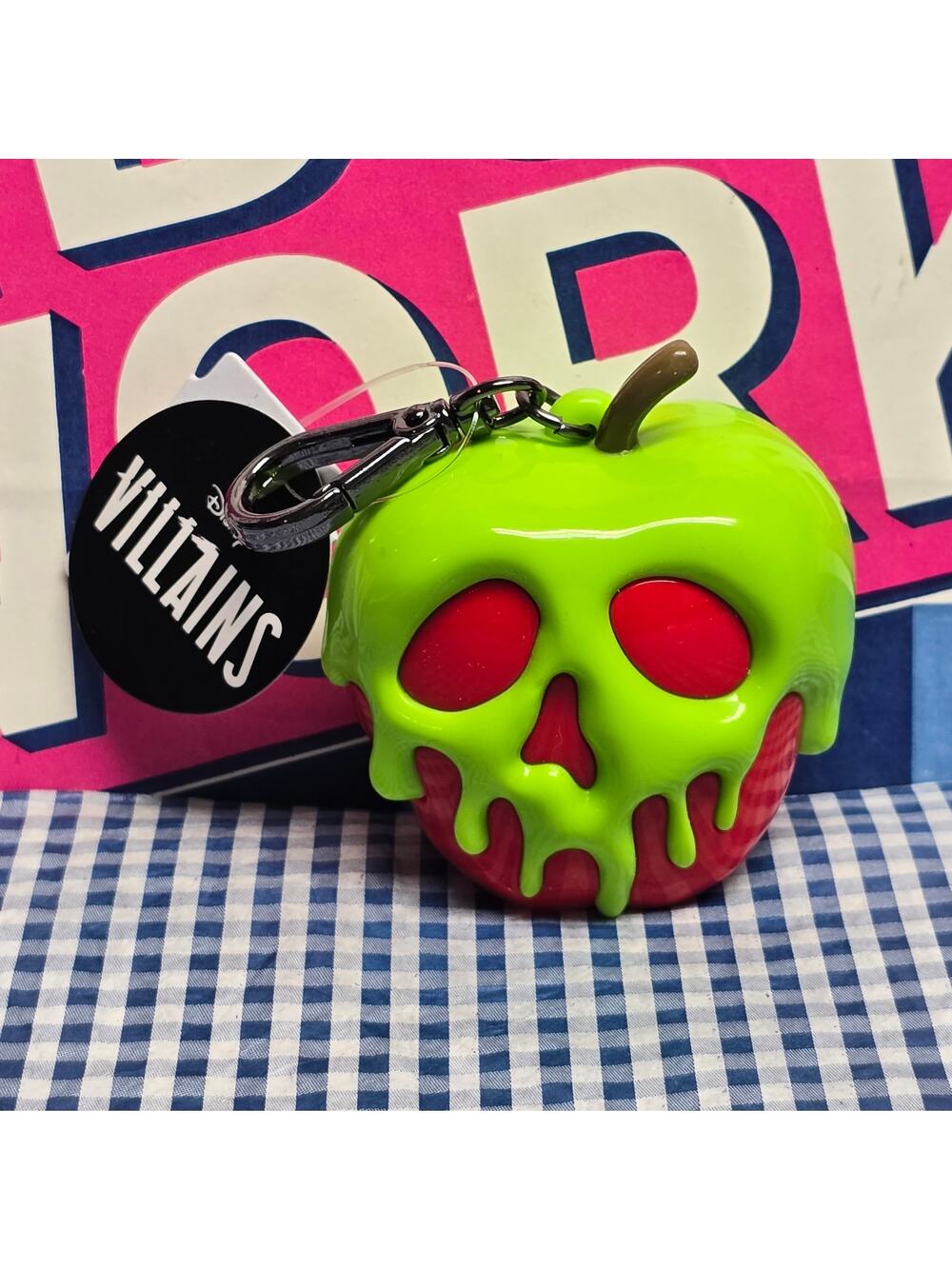BBW Disney Evil Queen Poison Apple Glow In The Dark Pocketbac Holder Keychain